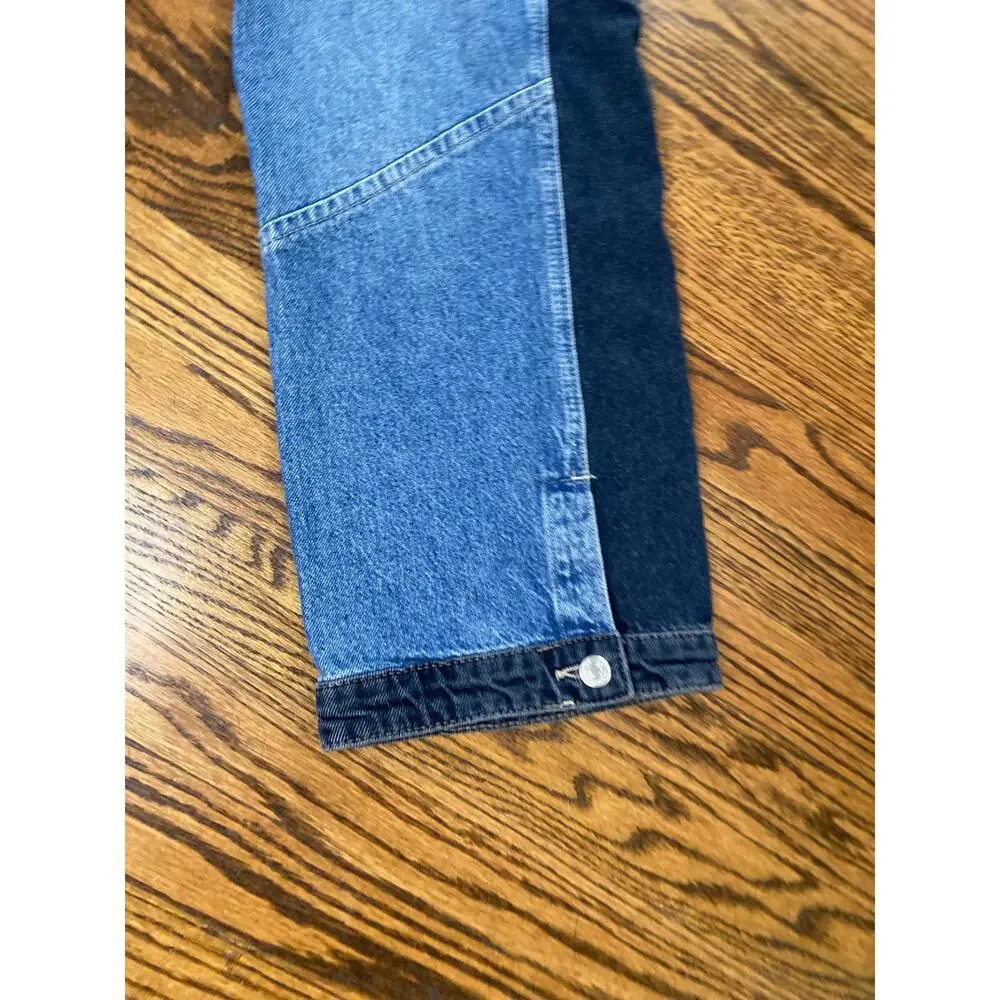 We The Free Moonlit Moto Slim Bootcut Colorblock jeans with button cuff - Picture 5 of 16
